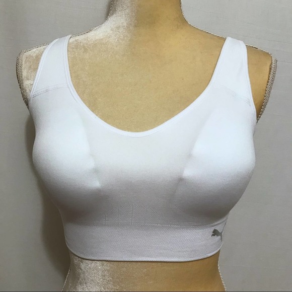 Puma “2/$20” NWOT White Seamless Sports Bra Women Various - Picture 2 of 12